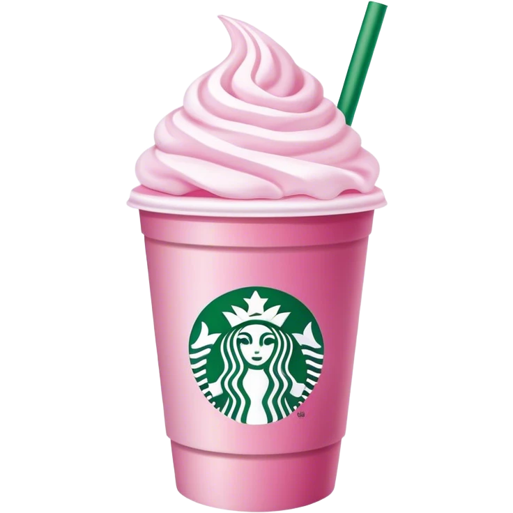 starbucks cup pink drink with cold foam emoji