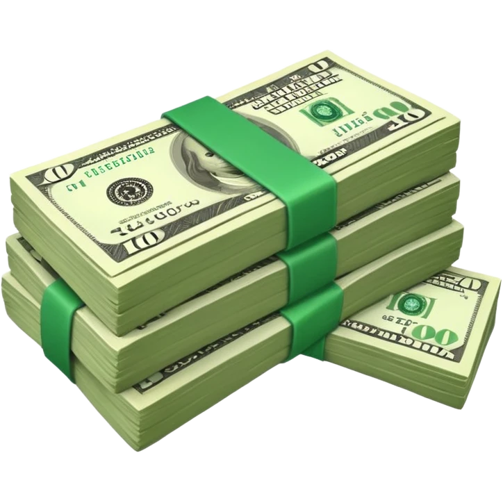 dollars paper money bundle emoji