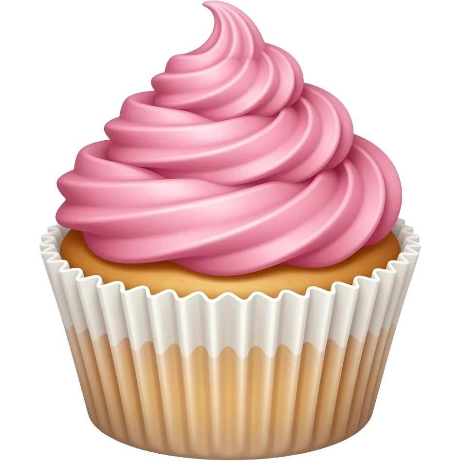 Cupcake with pink icing emoji