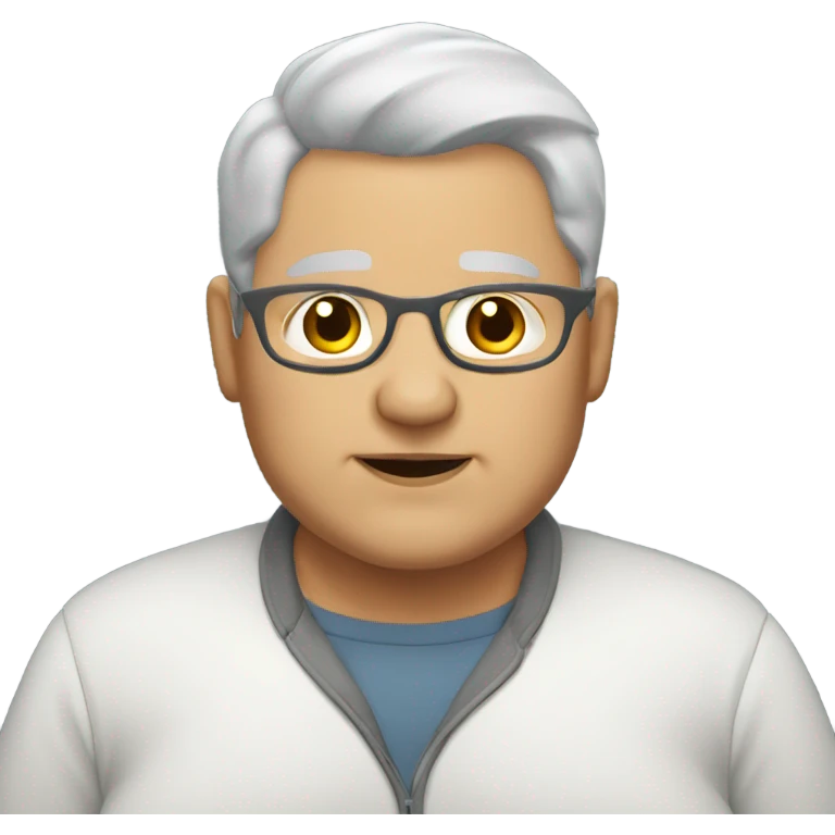 Fat grey haired woman bald fat male emoji