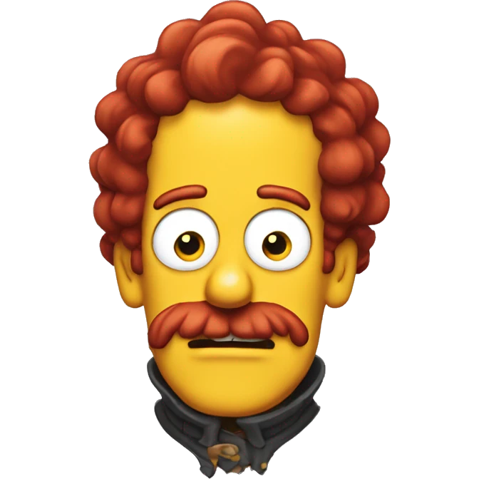 Simpson bard with red hair emoji