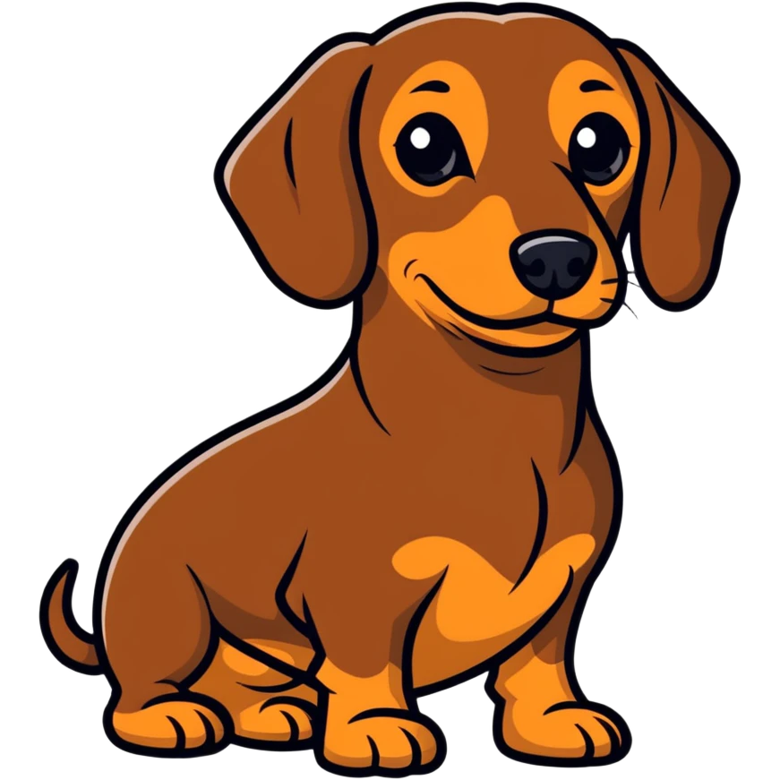 brown dachshund emoji