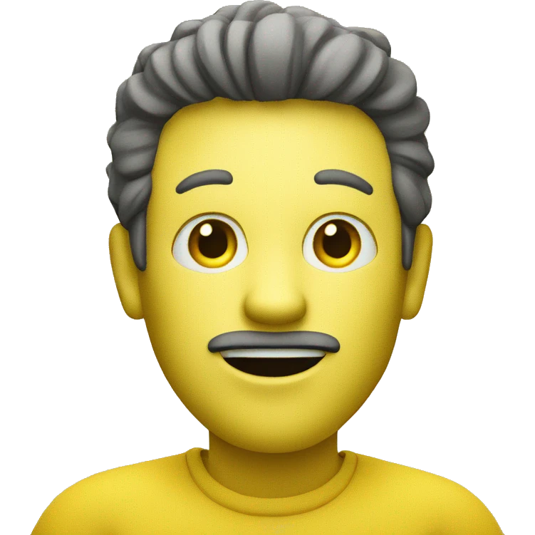yellow man with raised hand emoji