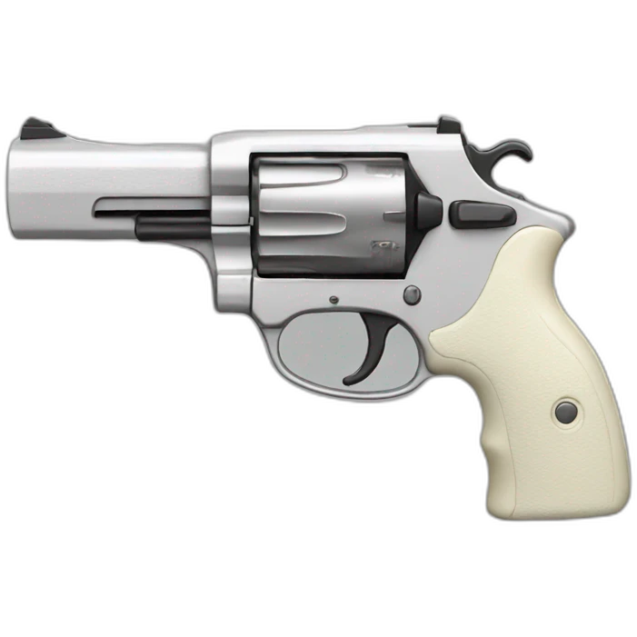 Arme pistolet blanc crème  emoji