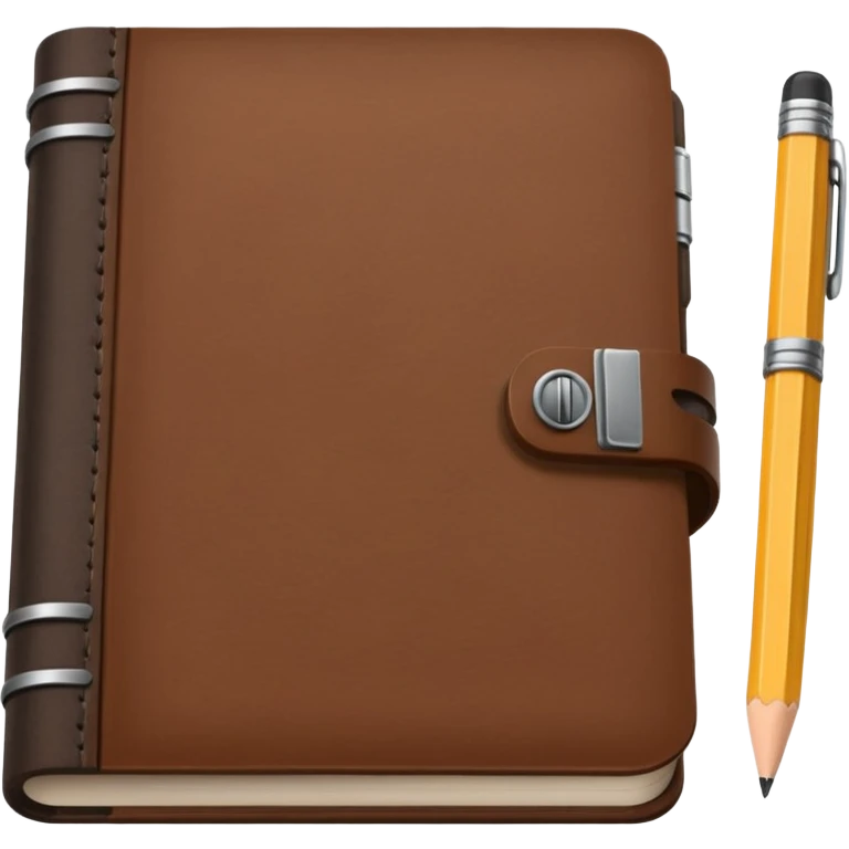 closed diary with pencil emoji