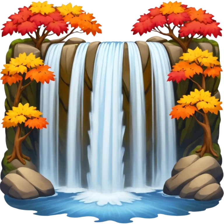 autumn waterfall emoji