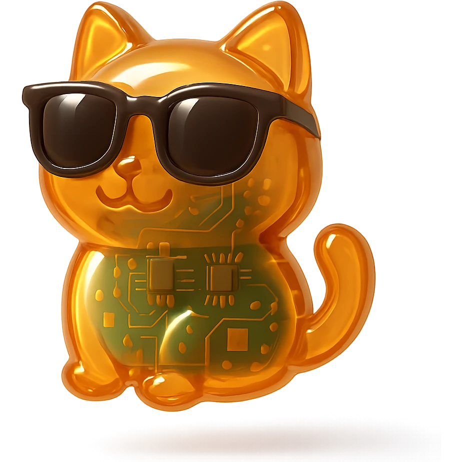 Cat wearing sunglasses emoji
