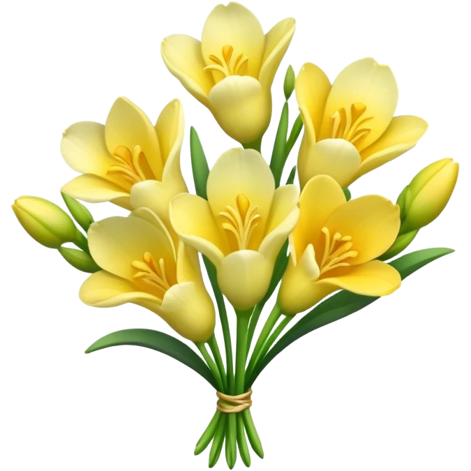 A fresias bouquet  emoji