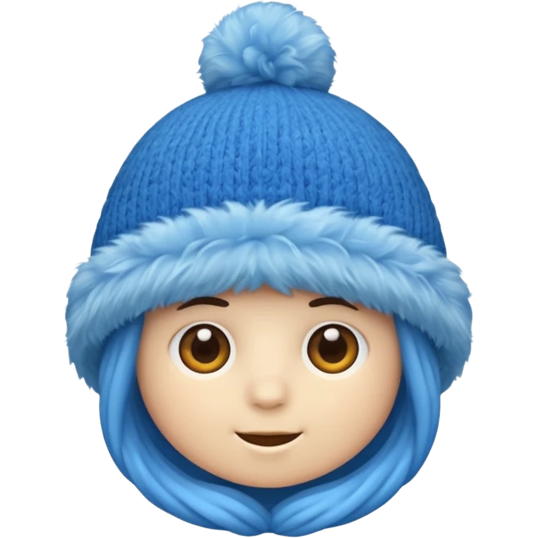 blue fluffy hat emoji