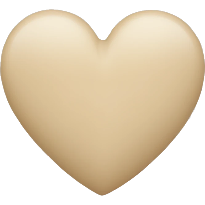 Beige heart  emoji