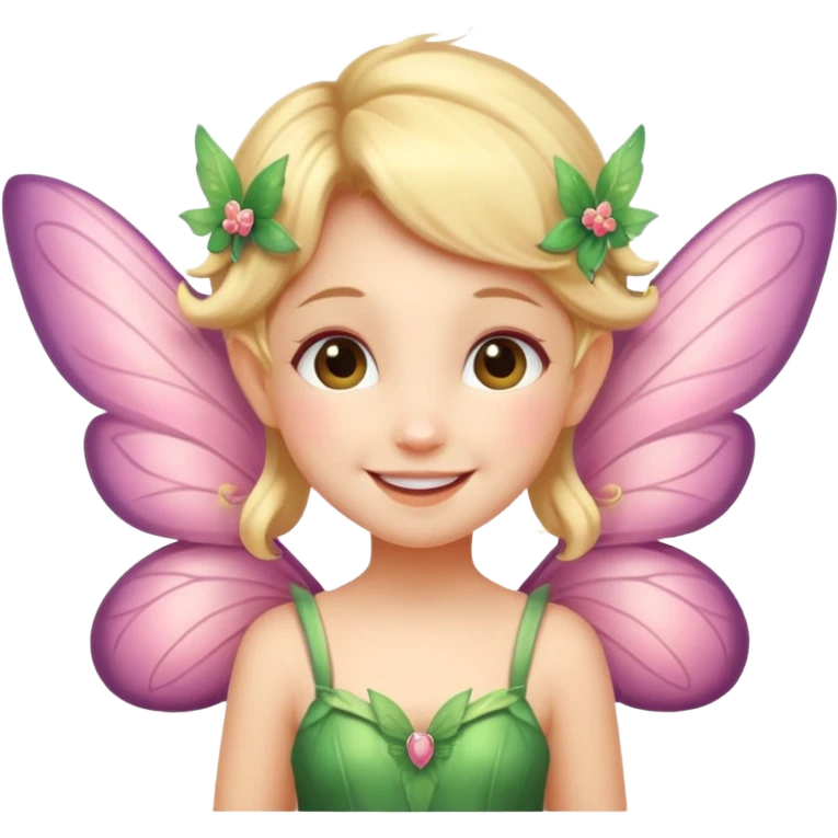 A little fairy, with wings,  , do more different emotional emoji