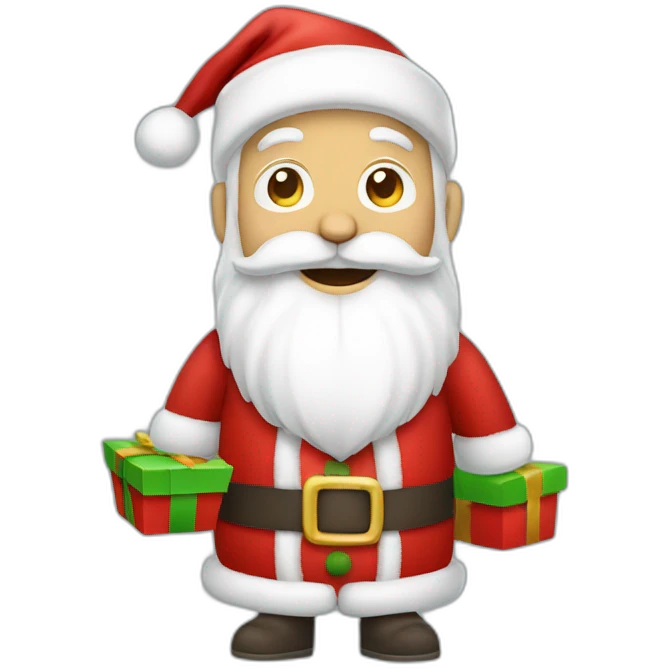 PAPA NOEL CON REGALOS Y ZAPATOS emoji