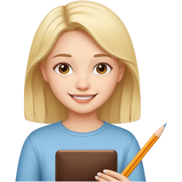 a girl who is drawing cute herself  emoji