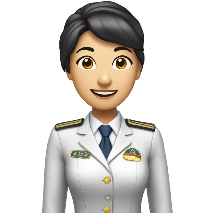 Asian flight attendant  emoji