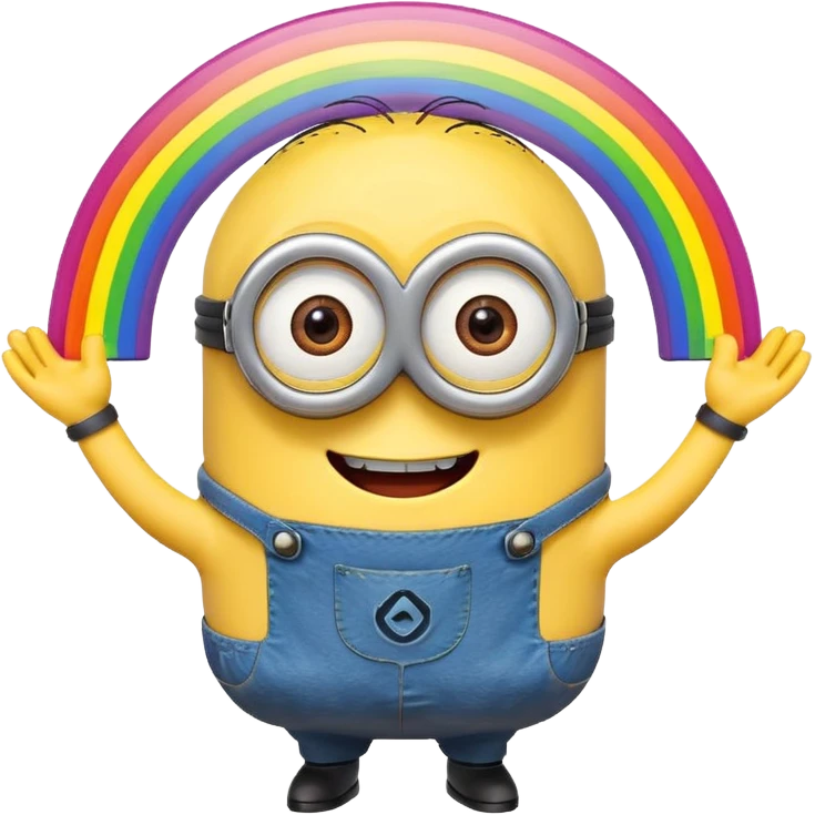 minion with rainbow emoji