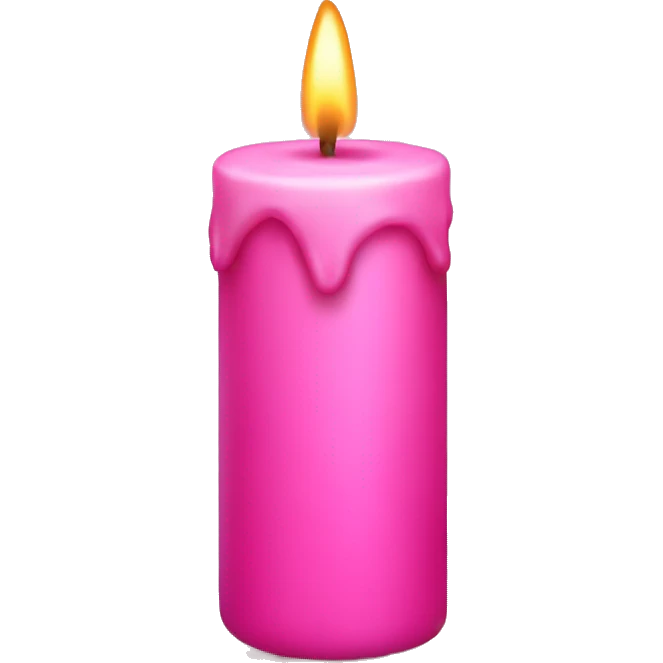 Pink Christmas candle  emoji