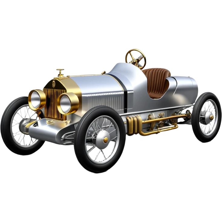  1955 Rolls Royce lowered powerful silver ghost C-3PO racing cyclekart with advanced rugged independent suspension, power steering and disc brakes  emoji