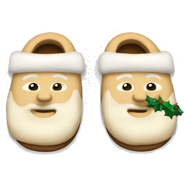 Christmasy slippers emoji