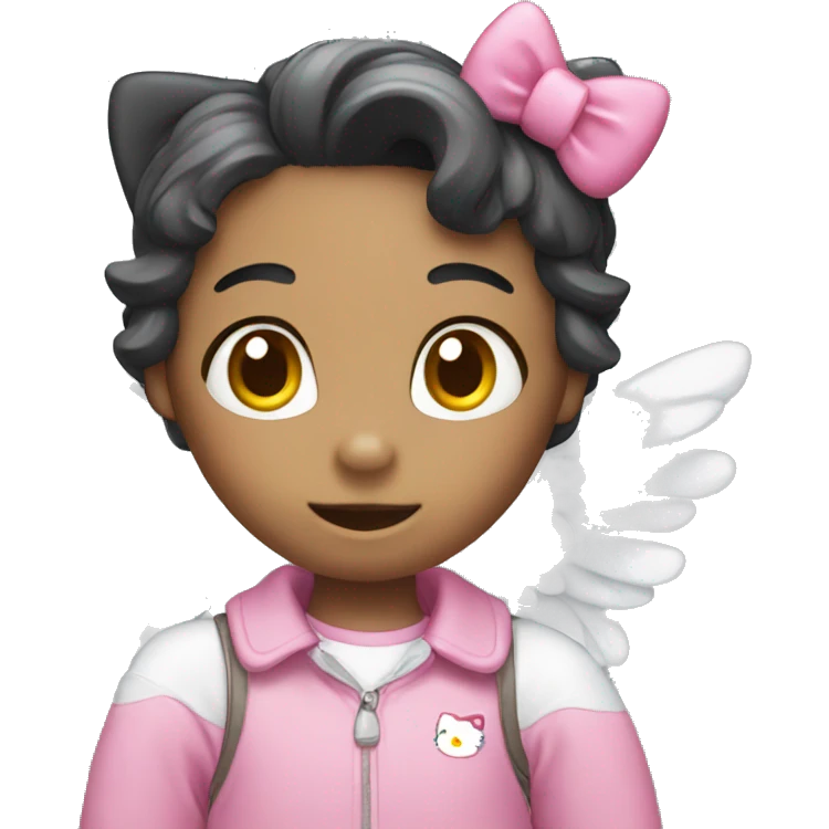 hello kitty with wings emoji