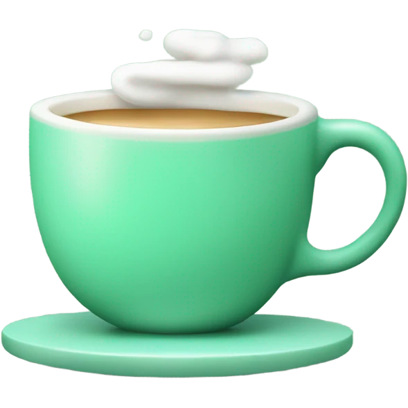 Mint green coffe emoji