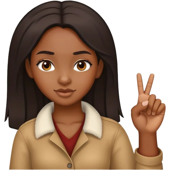 Black girl holding up middle finger  emoji