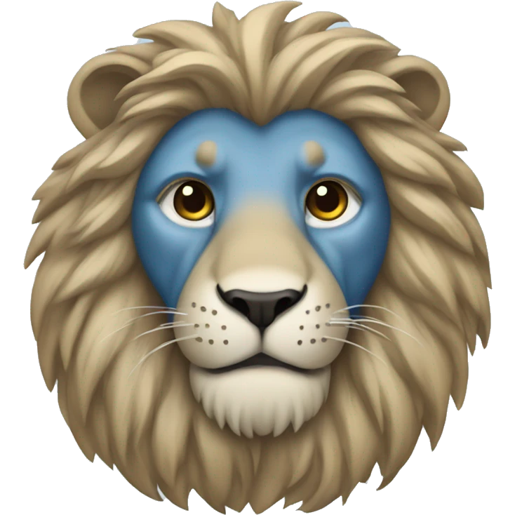  lion in blue color  emoji