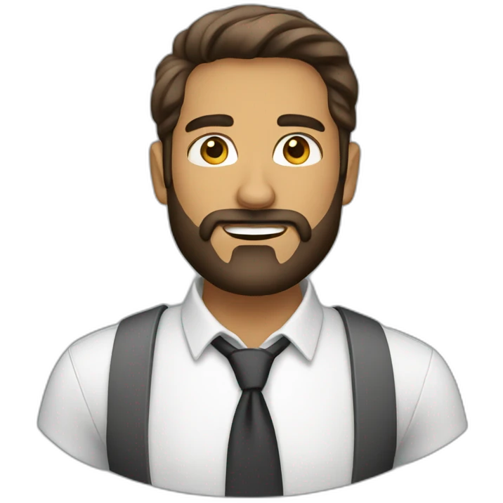entrepreneur male with beard emoji