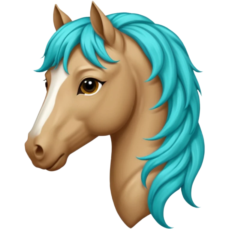 horse head with turquoise hair emoji
