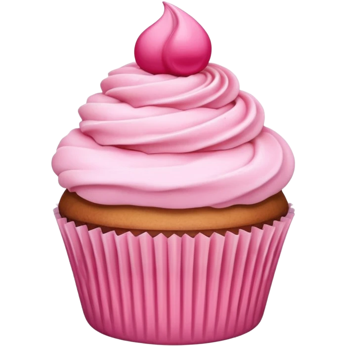 Cupcake with pink icing emoji