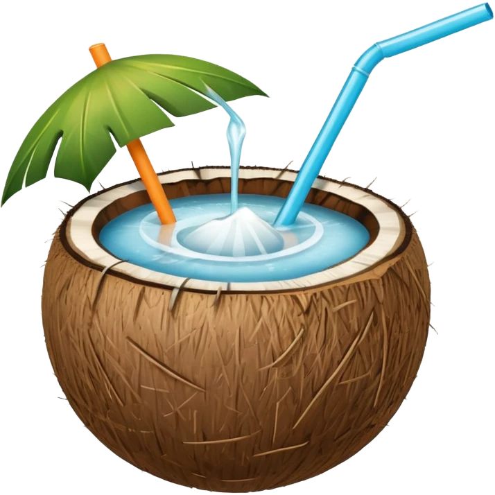 coconut drink summer vibe emoji