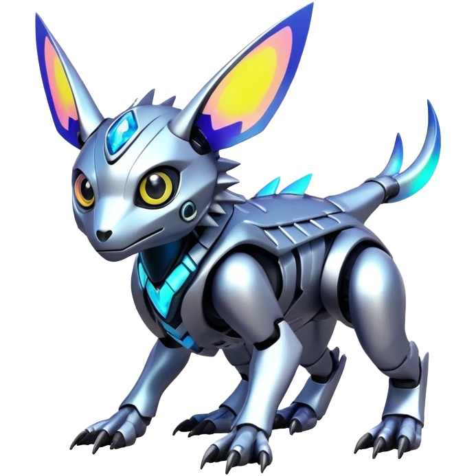  exotic futuristic modern cyber-Fakémon-Digimon-Trico-creature emoji
