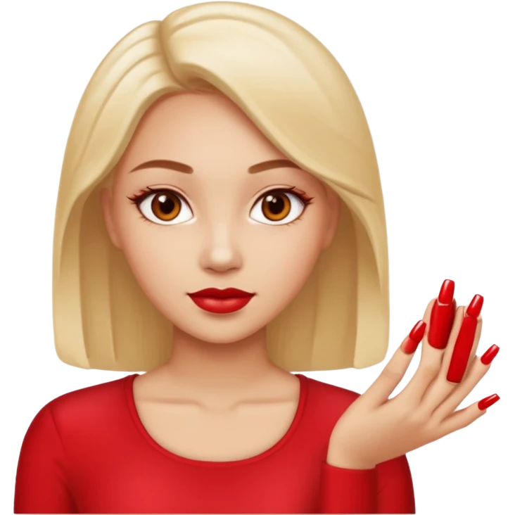 A normal human emoji with nails💅 this emoji but without the nail polish, a female with polished nails 💅  emoji