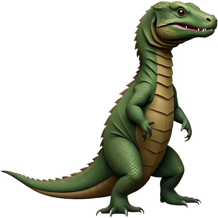 cinematic-komodo-dragon-realistic-full-body-standing-emoji,-massive-scaled-body-poised-with-quiet-power,-rough-textured-skin-dark-green-and-brown,-head-tilted-dramatically,-long-forked-tongue-flicking-out,-simplified-yet-realistic-focused-features,-highly-detailed,-glowing-with-an-almost-sarcastic-glow

 emoji