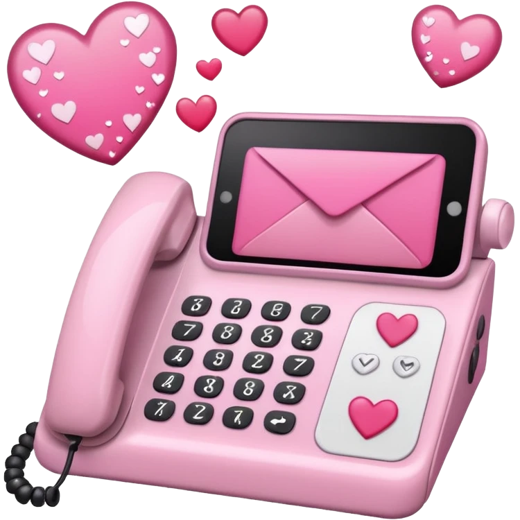 mix light pink dark pink and white girly voicemail emoji