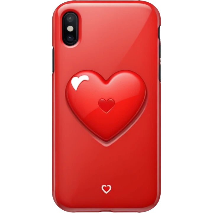 phone case with heart emoji