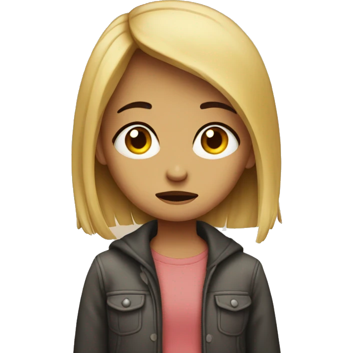 Sad girl missing boyfriend  emoji