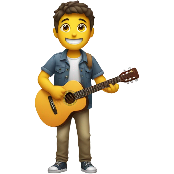 Boy with guitar emoji