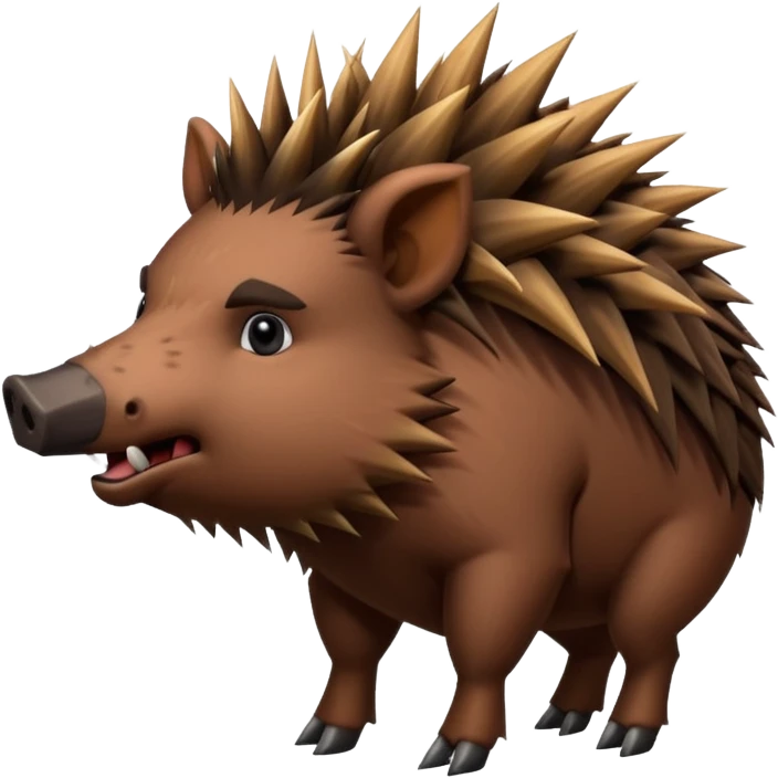 wild boar, punk hair, full body emoji