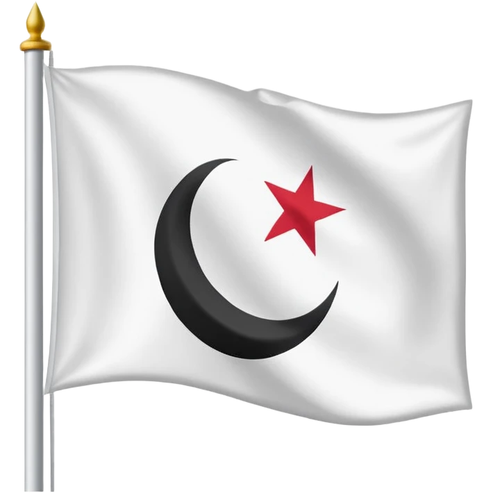 White flag with shahada emoji