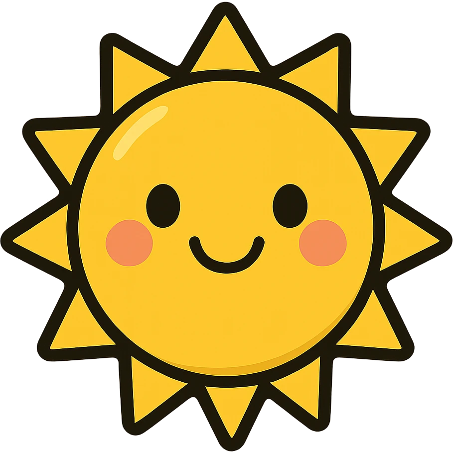 cute happy sun emoji