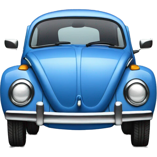 Blue Volkswagen Beetle  emoji