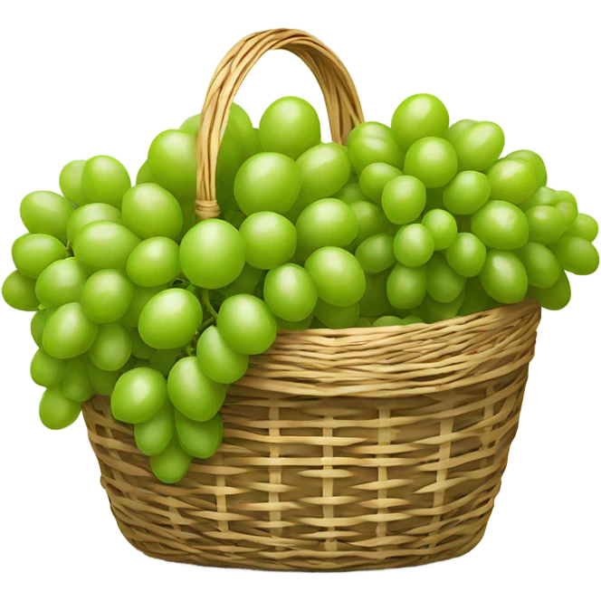 Basket of green grapes emoji