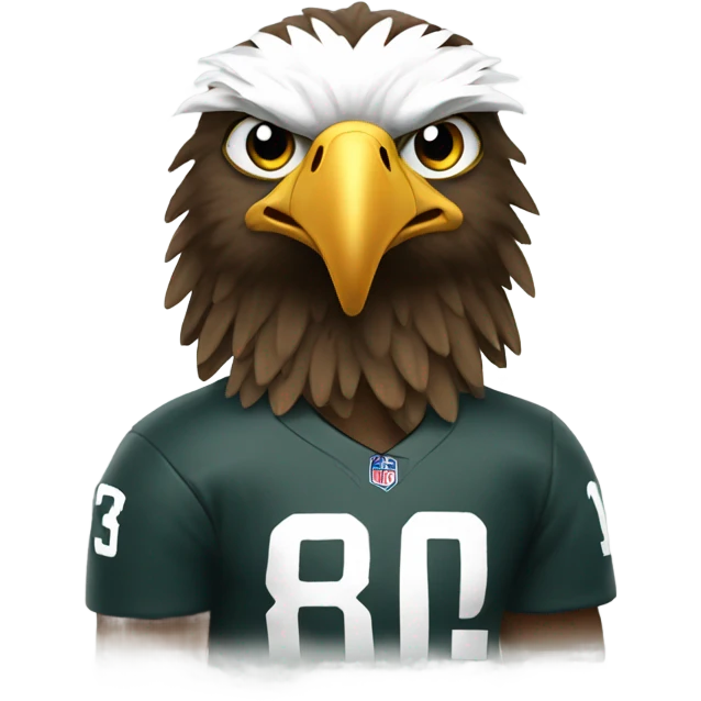 Eagle wearing jersey emoji