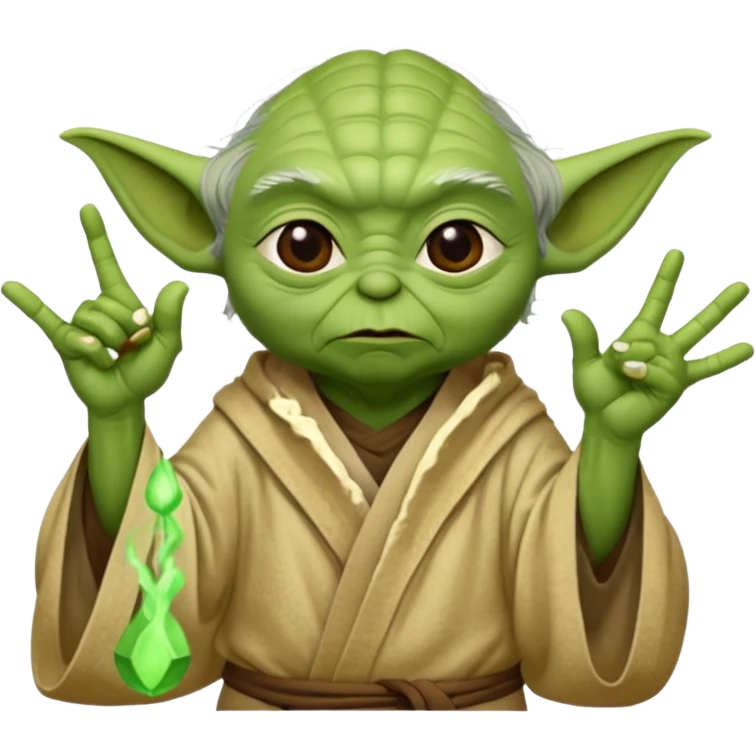 yoda qui fait un doigt d’honneur  emoji