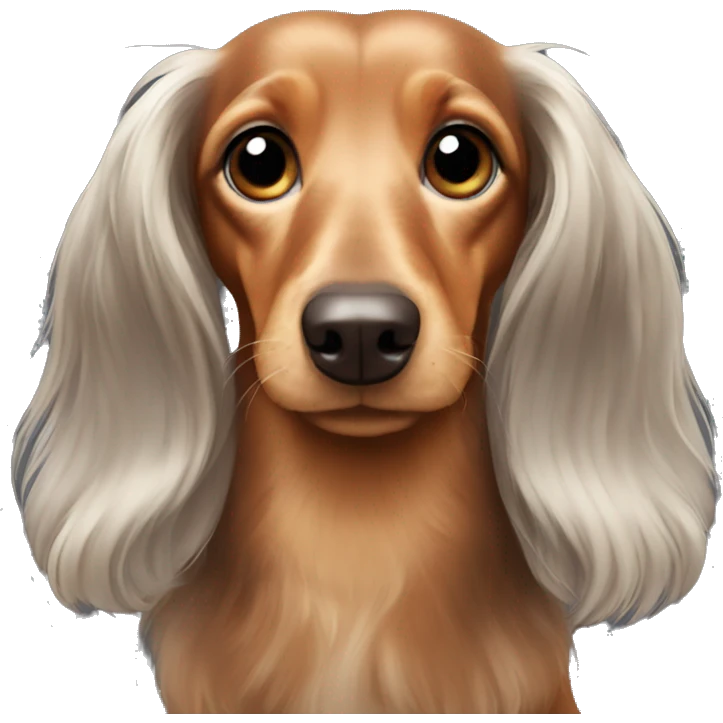 Longhaired dachshund  emoji