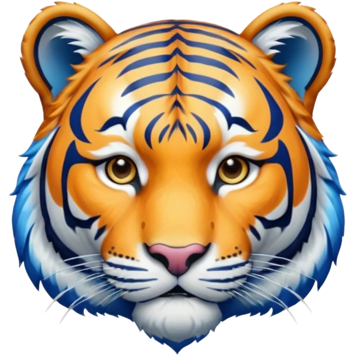 tiger all blue color emoji