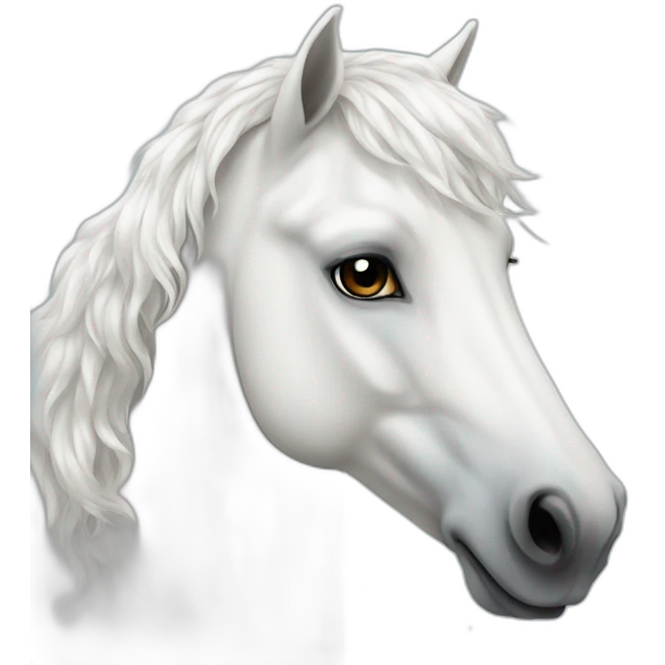 a white horse with sparkling mane emoji