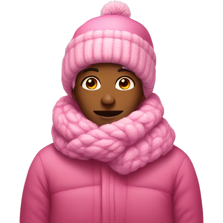 Pink and cozy winter emoji