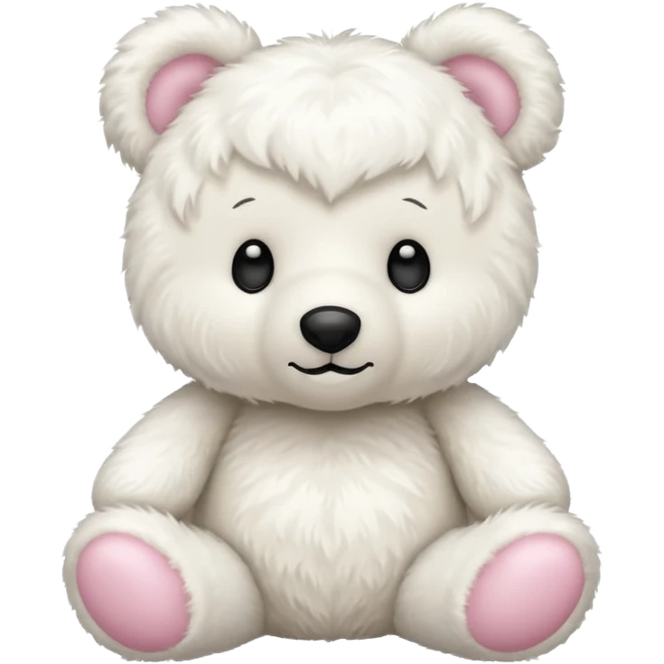 Oso de peluche blanco cute emoji