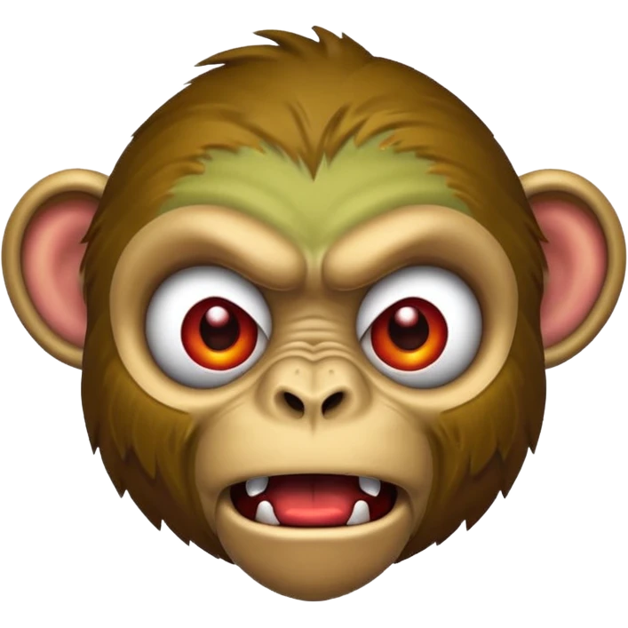 Angry Zombie monkey face emoji